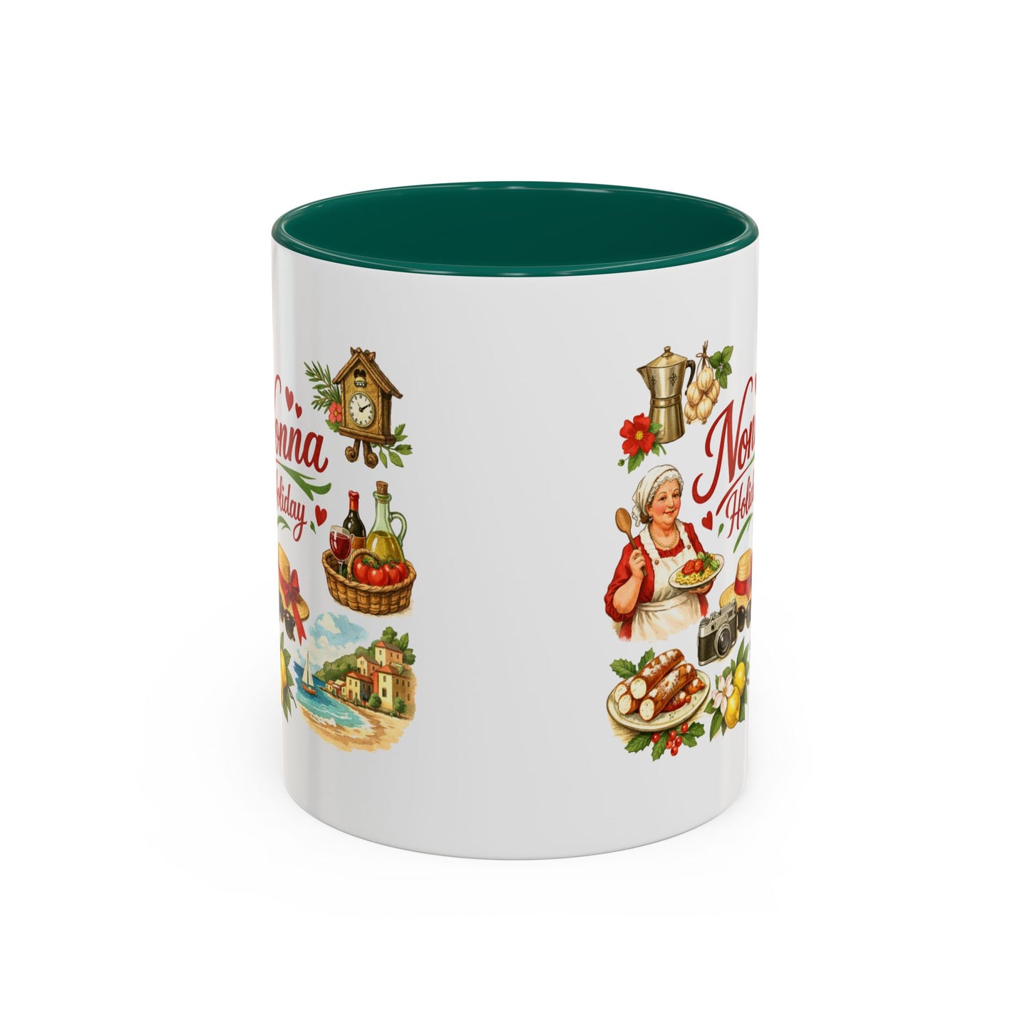 Nonna Holiday mug | Italian grandma kitchen design, vintage food icons