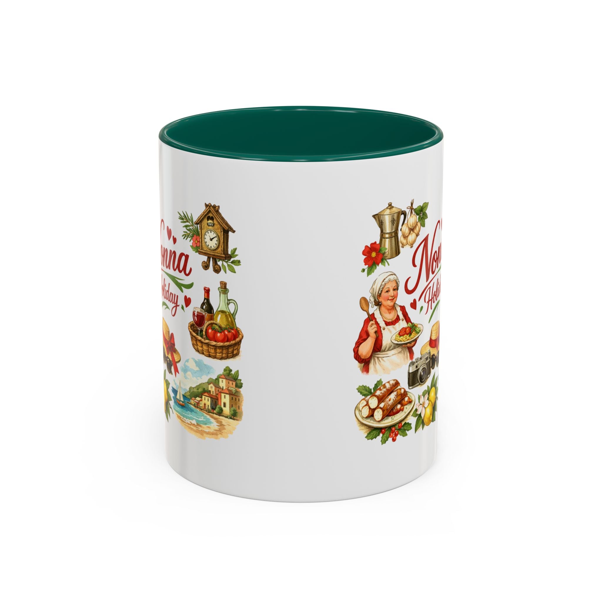 Nonna Holiday mug | Italian grandma kitchen design, vintage food icons