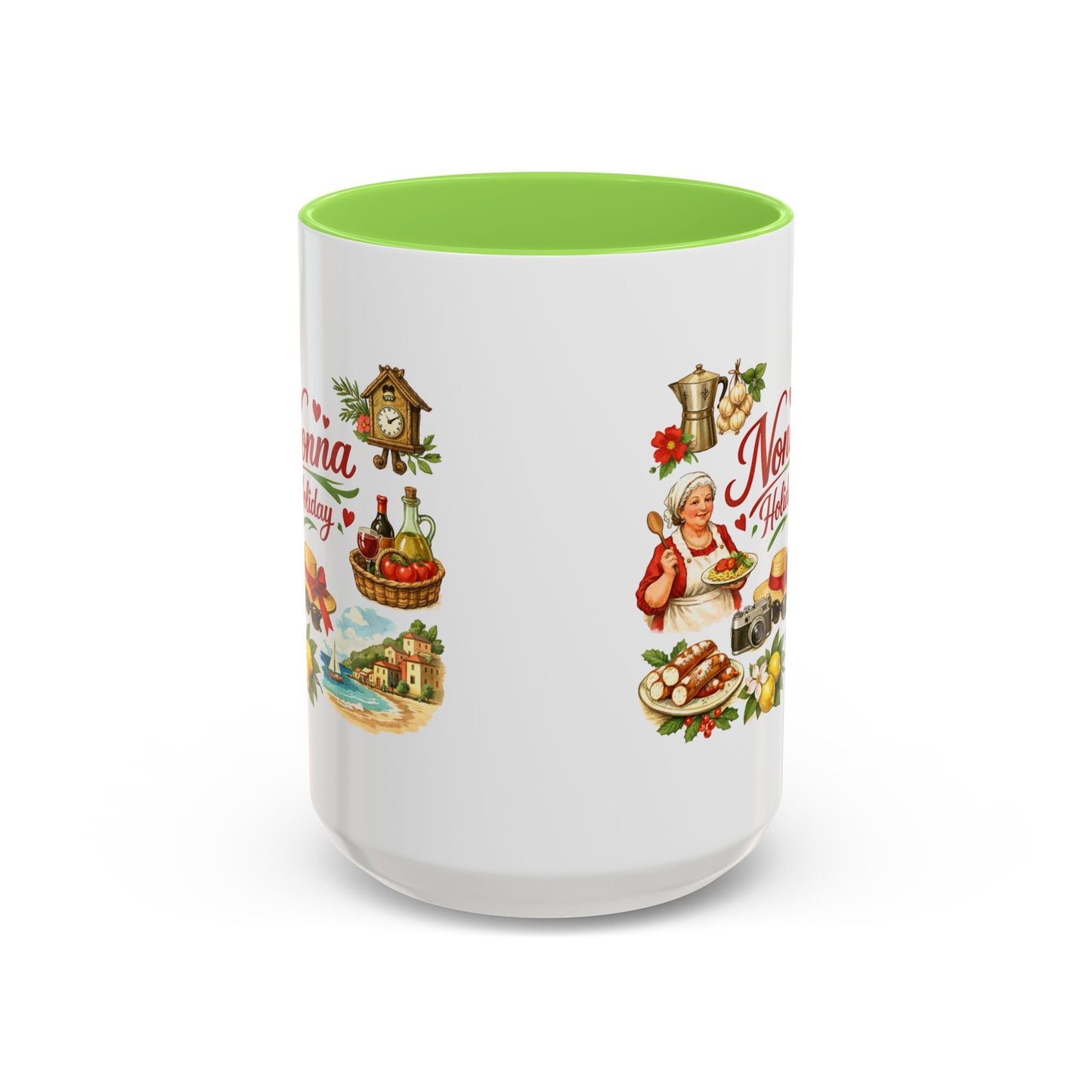 Nonna Holiday mug | Italian grandma kitchen design, vintage food icons