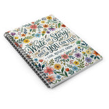 Growth Mindset Floral Quote Spiral Notebook | Ruled