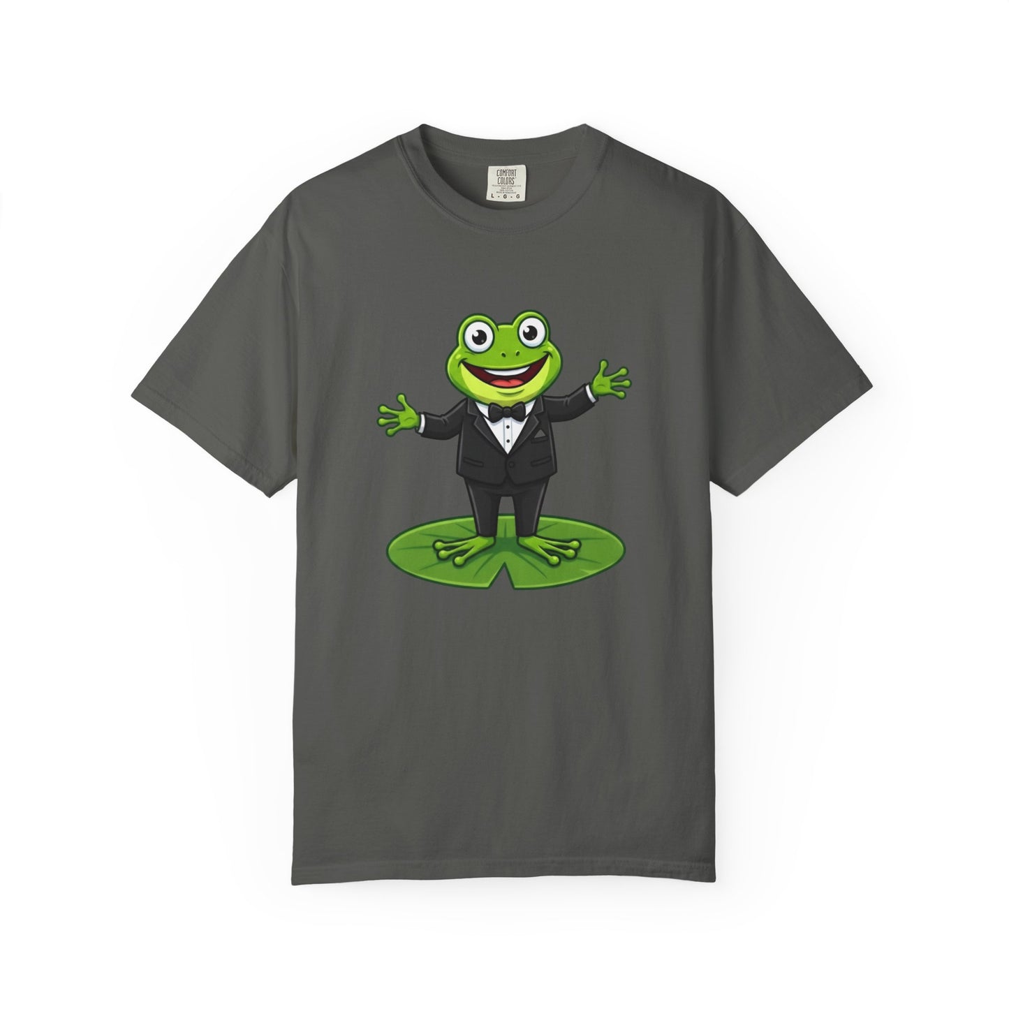 Funny Tuxedo Frog T-shirt | Frog on Lily Pad Amphibian Design