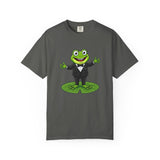 Funny Tuxedo Frog T-shirt | Frog on Lily Pad Amphibian Design