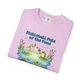 Pickleball Pals of the Pond T-Shirt | Cute Frog Pond Illustration