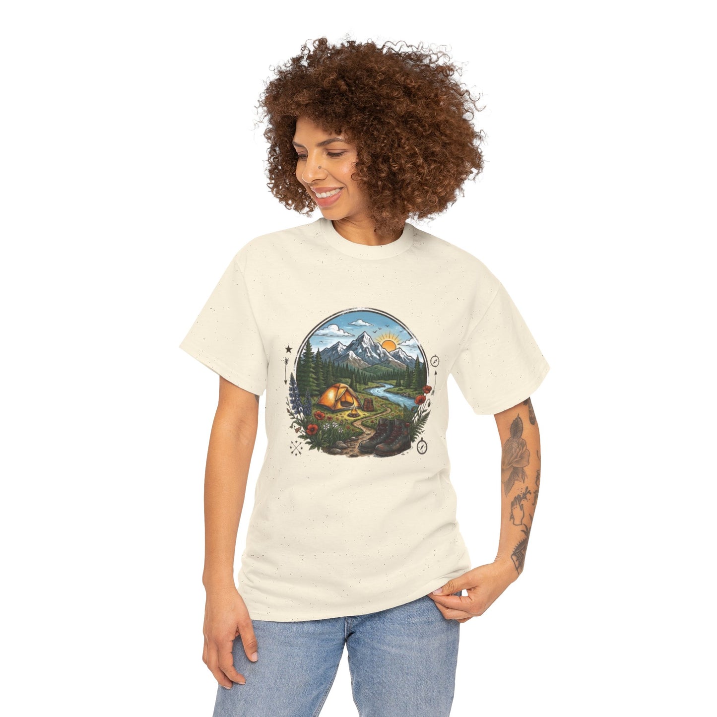 Mountain Camping Adventure T-Shirt | Outdoor Nature Hiking Tee | Wilderness Tent Graphic Shirt | Gift for Hiker Camper |