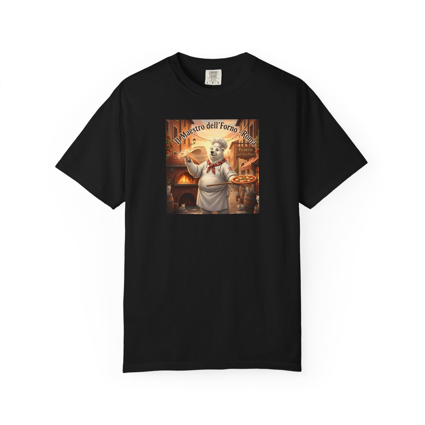 Polar Bear Italian Bakery Chef Pizza Maestro T-shirt | Vintage Pizzeria Illustration