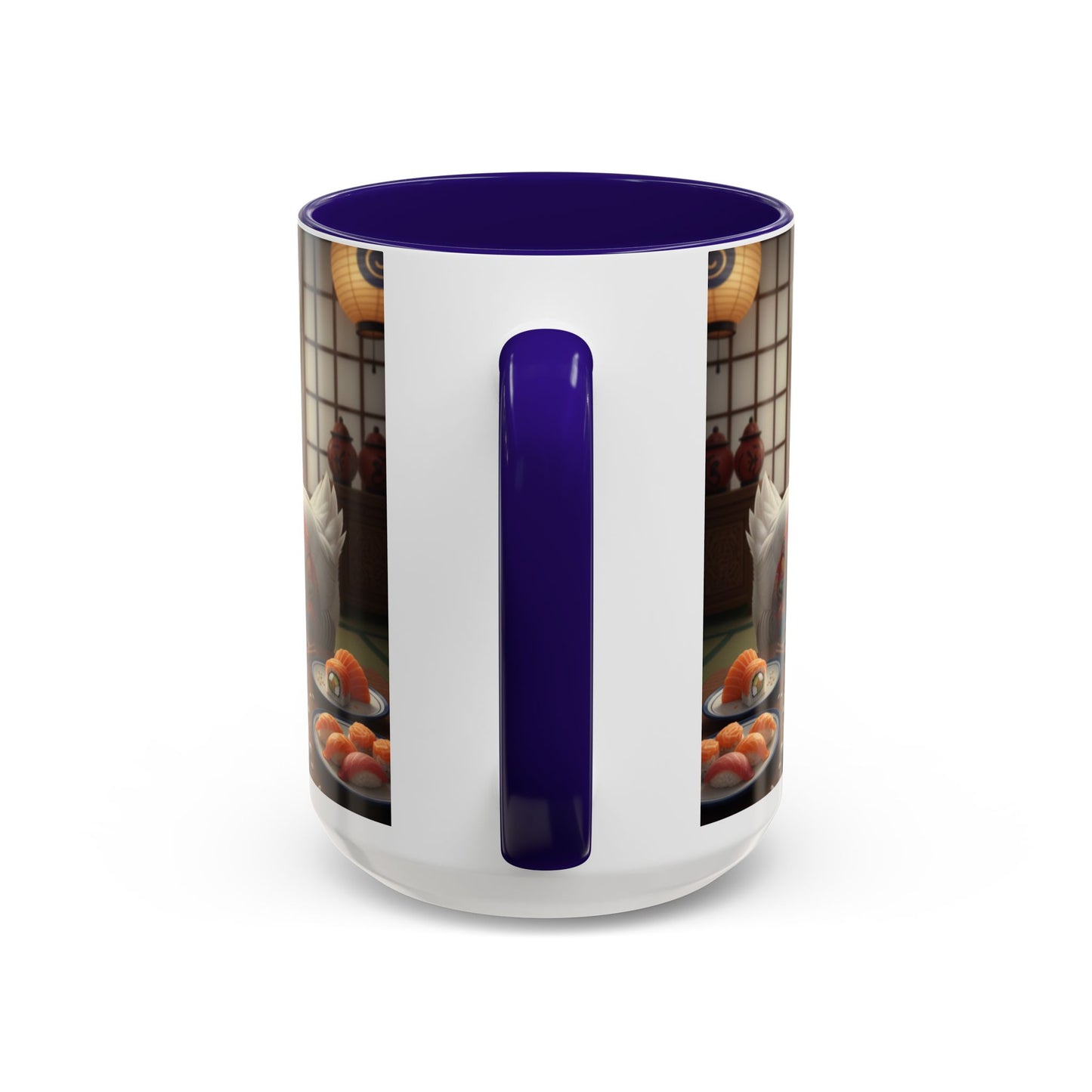 Goose with Sushi Mug | Japanese Tea Room Illustration