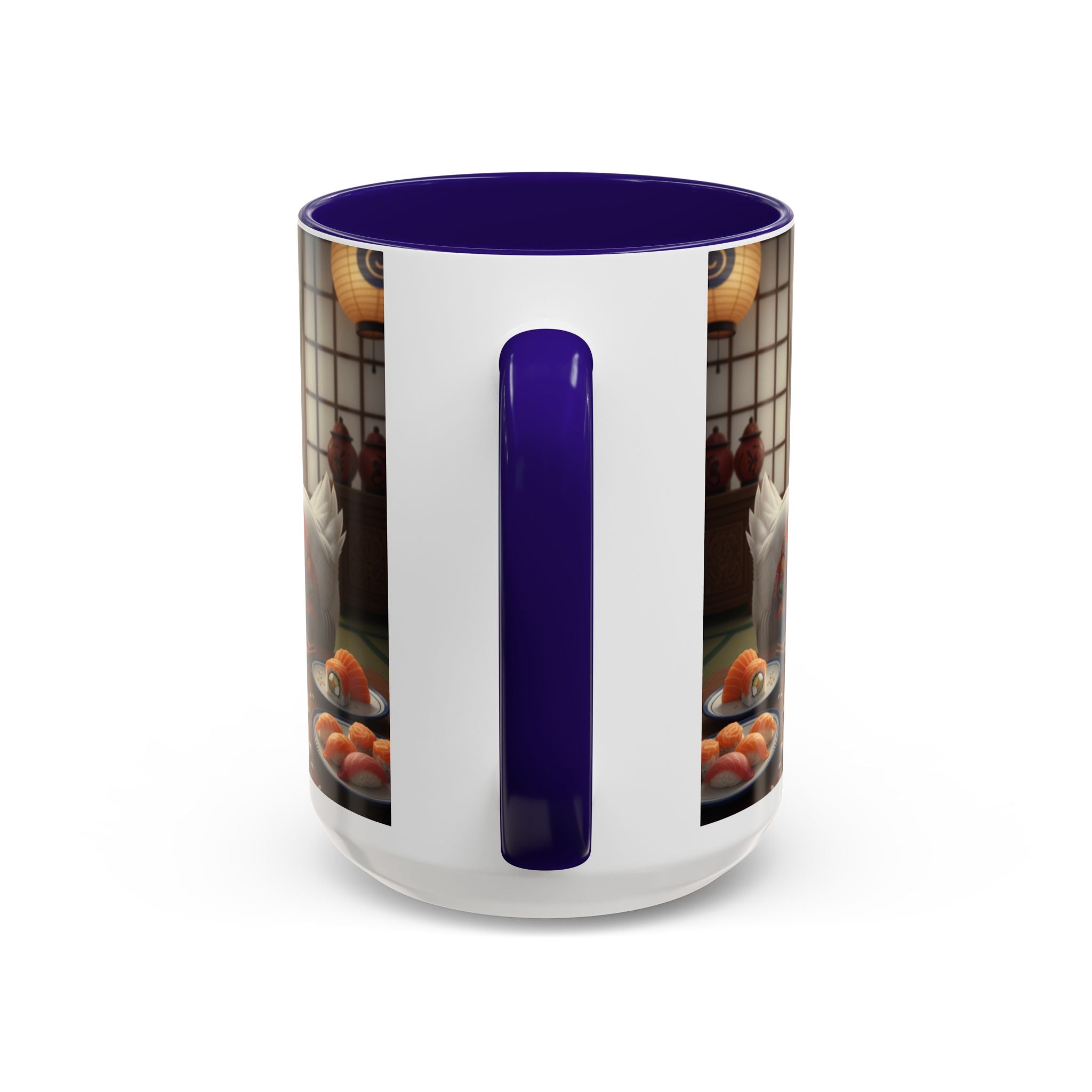 Goose with Sushi Mug | Japanese Tea Room Illustration