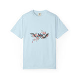 Birds on Cherry Blossom Branch T-Shirt | Japanese Floral Illustration