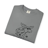Skateboarding Moose T-shirt | Skateboard Cartoon Graphic Tee