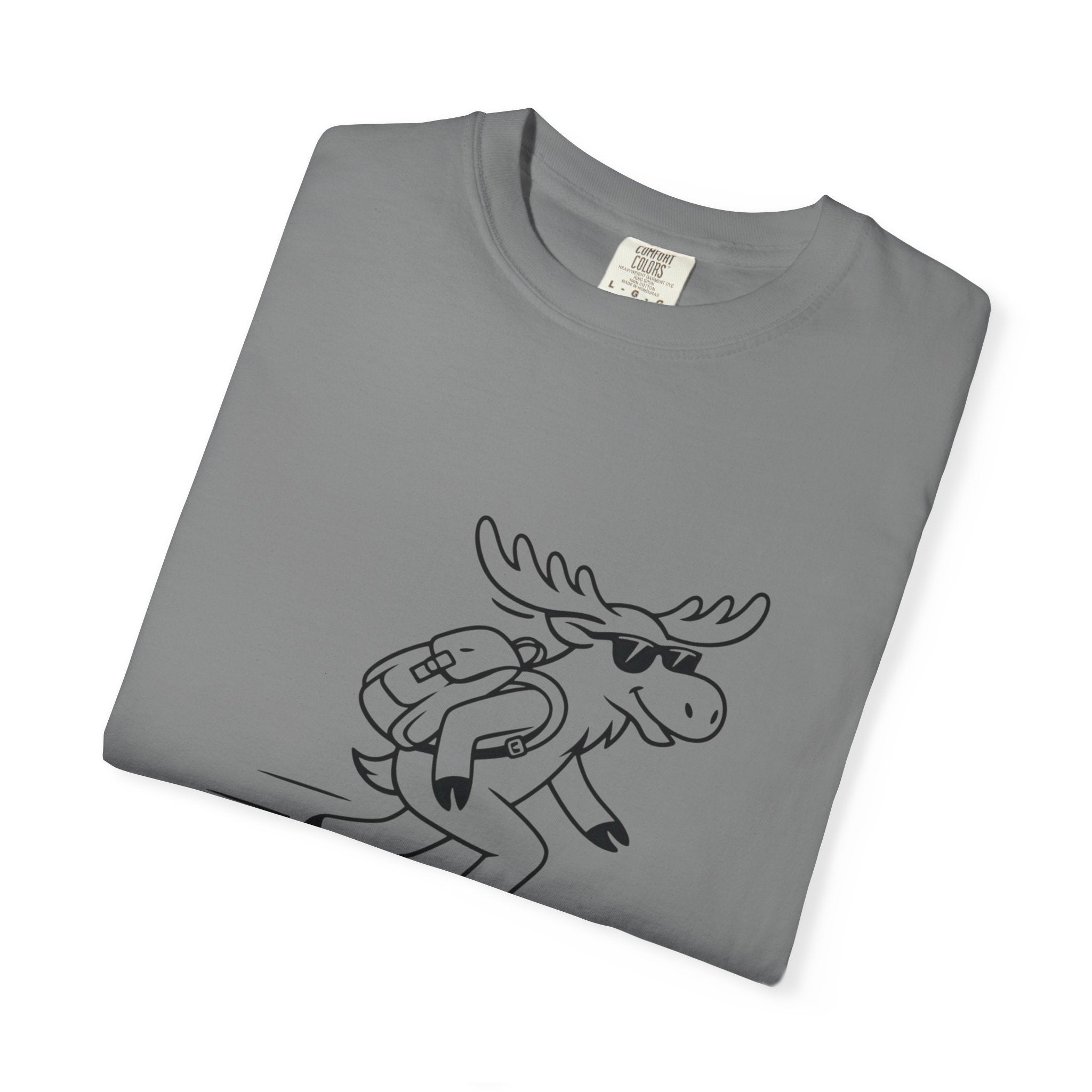Skateboarding Moose T-shirt | Skateboard Cartoon Graphic Tee