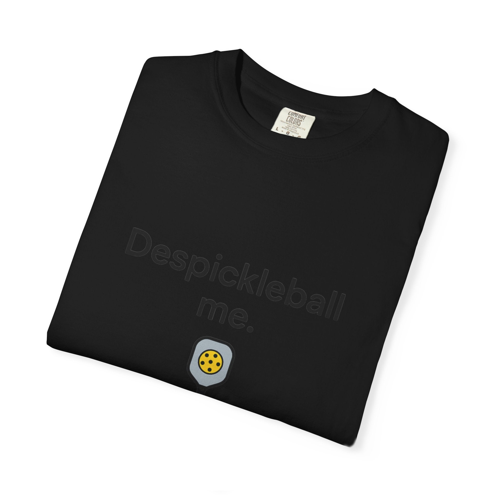 Despickleball Me pickleball graphic T-shirt | pickle paddle logo tee