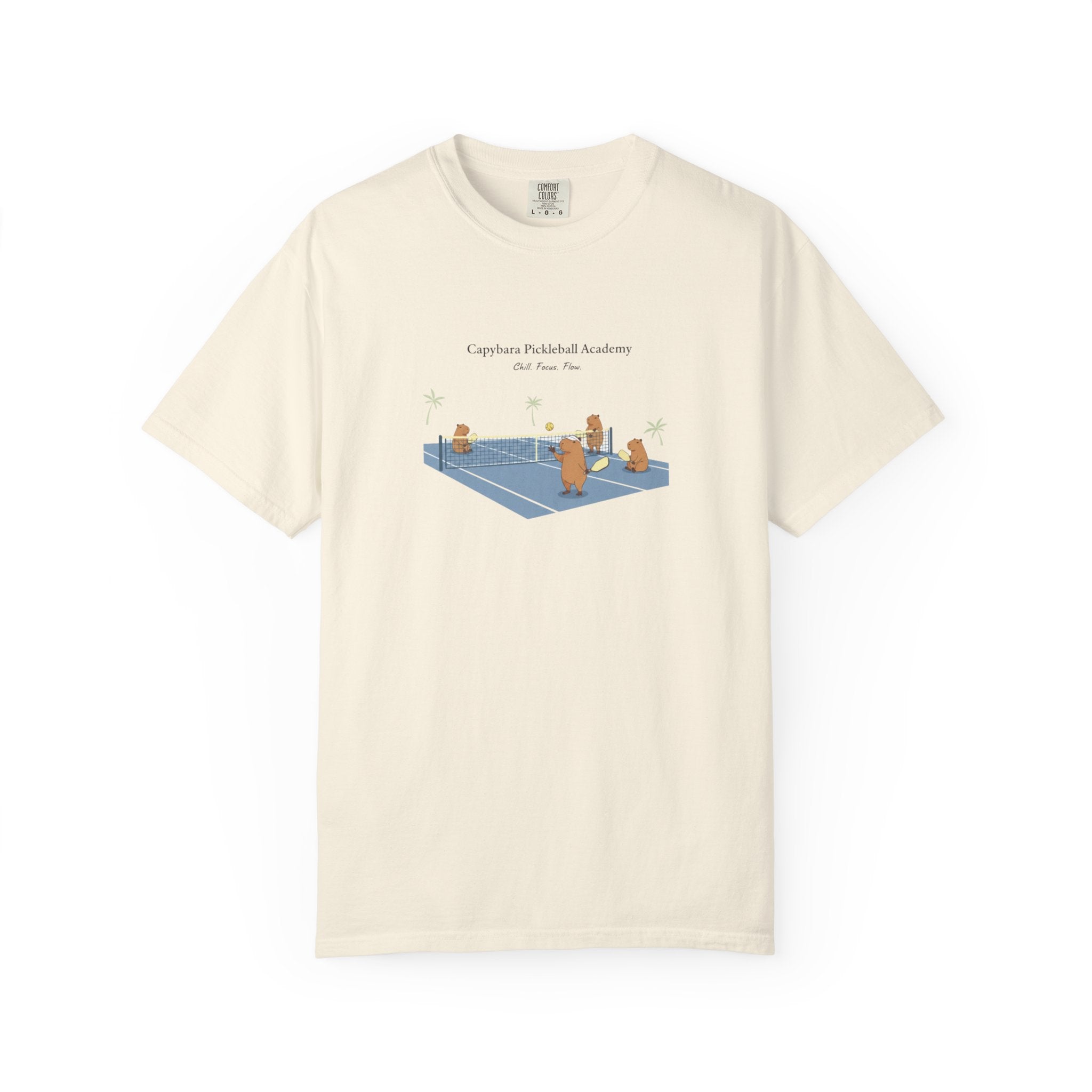 Capybara Pickleball Academy T-shirt | Capybara Cartoon Pickleball Design