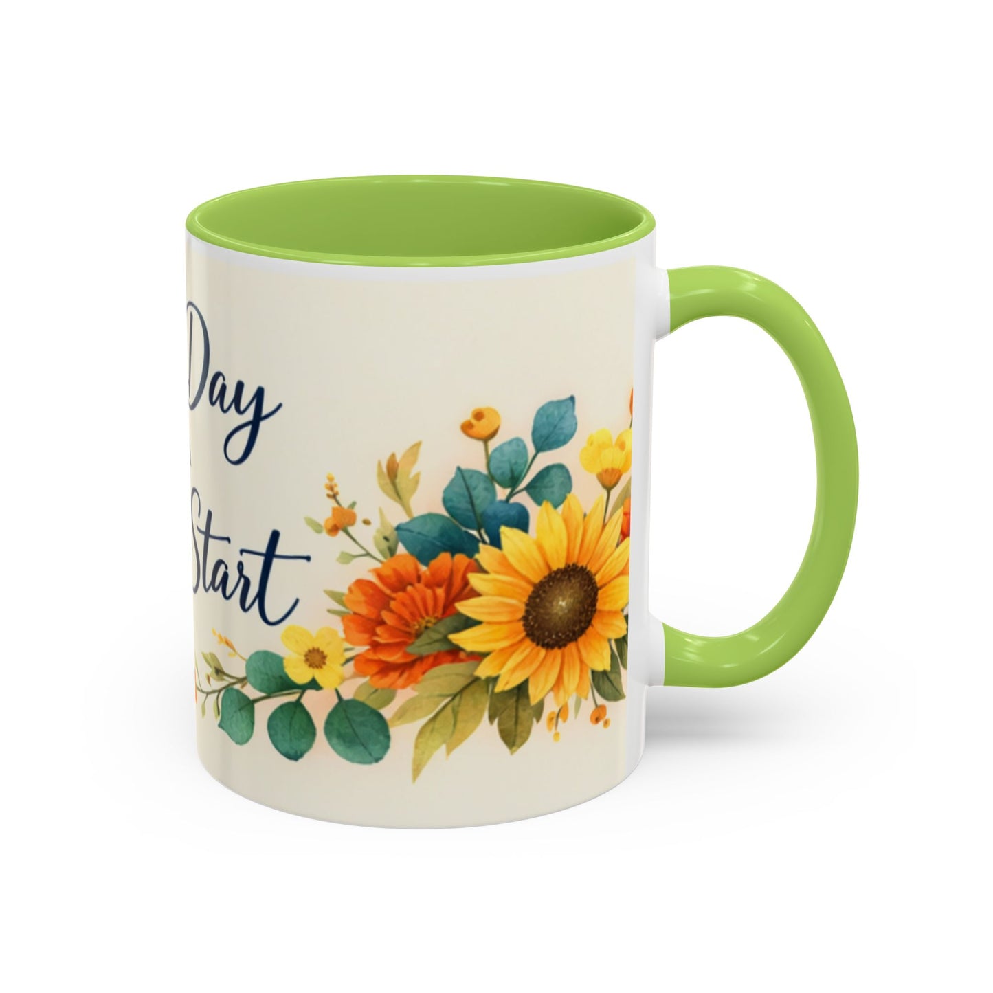 Every Day Is A Fresh Start mug | Floral sunflower coffee mug