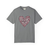 Pink Heart Zebra T-shirt | Romantic Zebra Heart Design