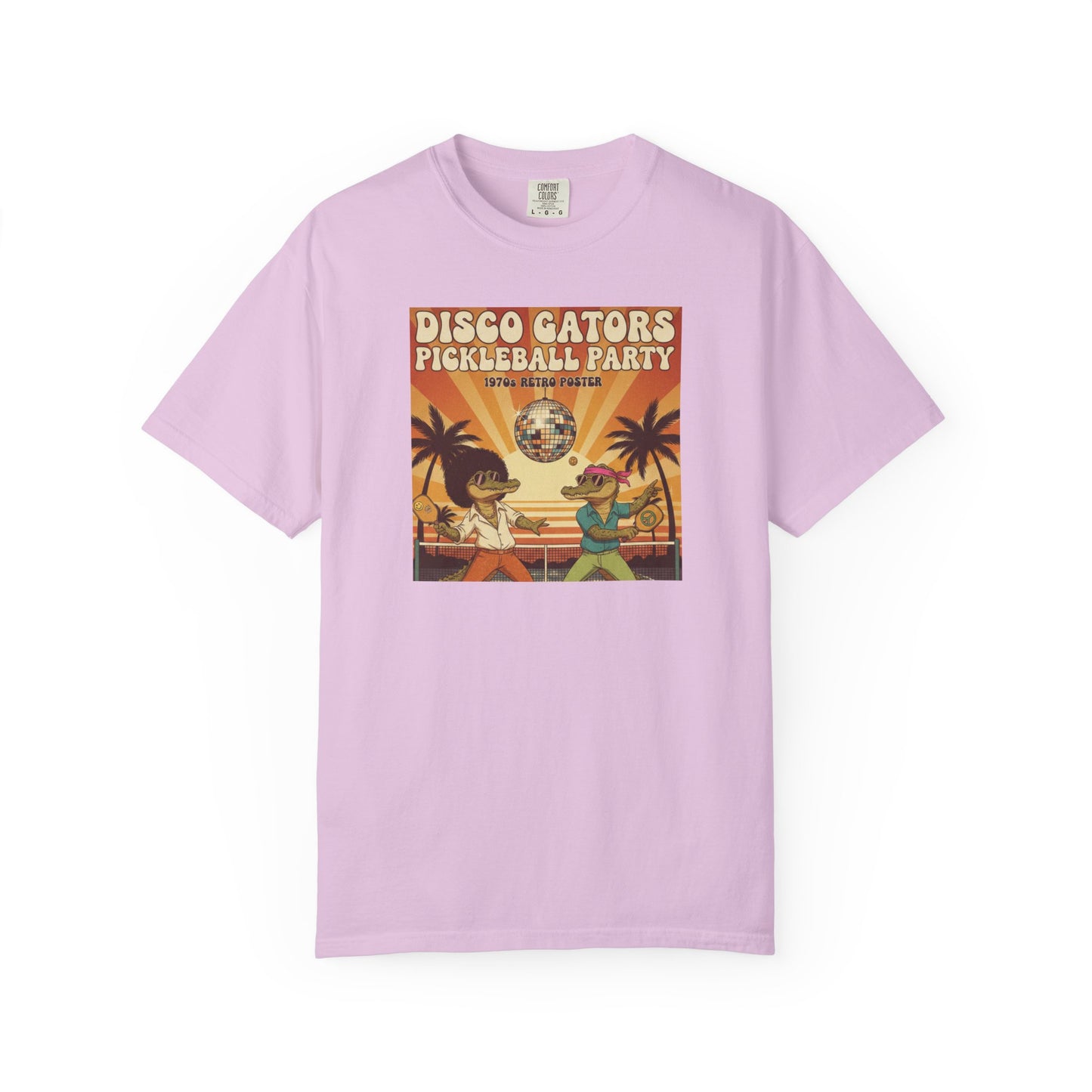 Disco Gators Pickleball Party T-shirt | Retro Beach Players, Let's Get Picklin'
