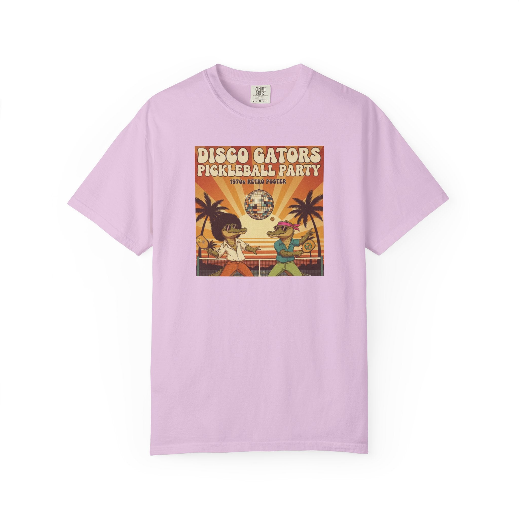 Disco Gators Pickleball Party T-shirt | Retro Beach Players, Let's Get Picklin'