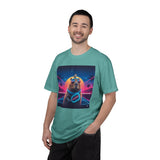 Retro Vaporwave Capybara with Sunglasses T-shirt | Neon Sunset Palm Trees