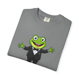 Funny Tuxedo Frog T-shirt | Frog on Lily Pad Amphibian Design