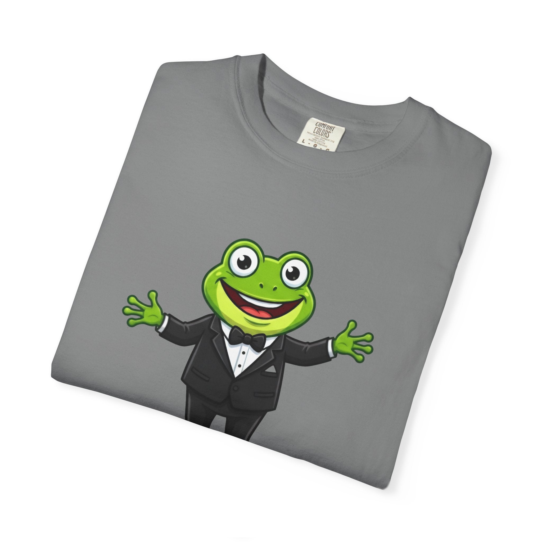 Funny Tuxedo Frog T-shirt | Frog on Lily Pad Amphibian Design