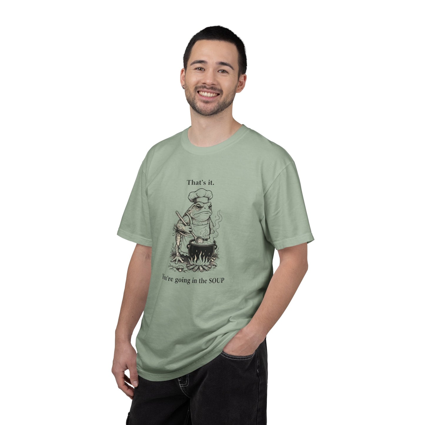 Funny Chef Frog Soup T-shirt | Toad Cooking Quote Tee
