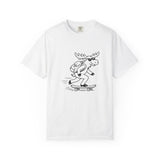 Skateboarding Moose T-shirt | Skateboard Cartoon Graphic Tee