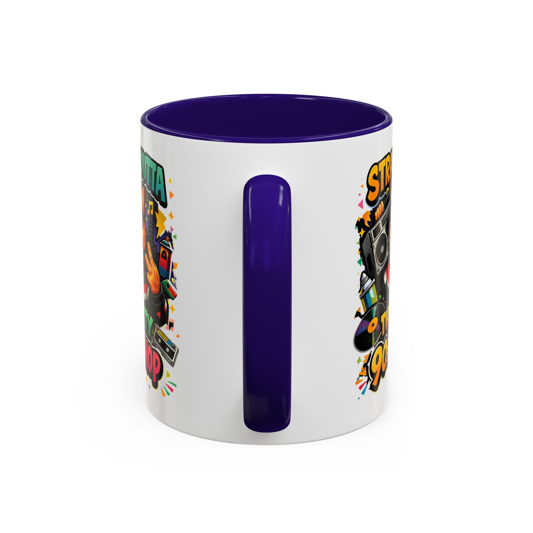 Straight Outta Meow The Kitty 90s Hip Hop Mug | Color Accent
