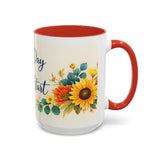 Every Day Is A Fresh Start mug | Floral sunflower coffee mug
