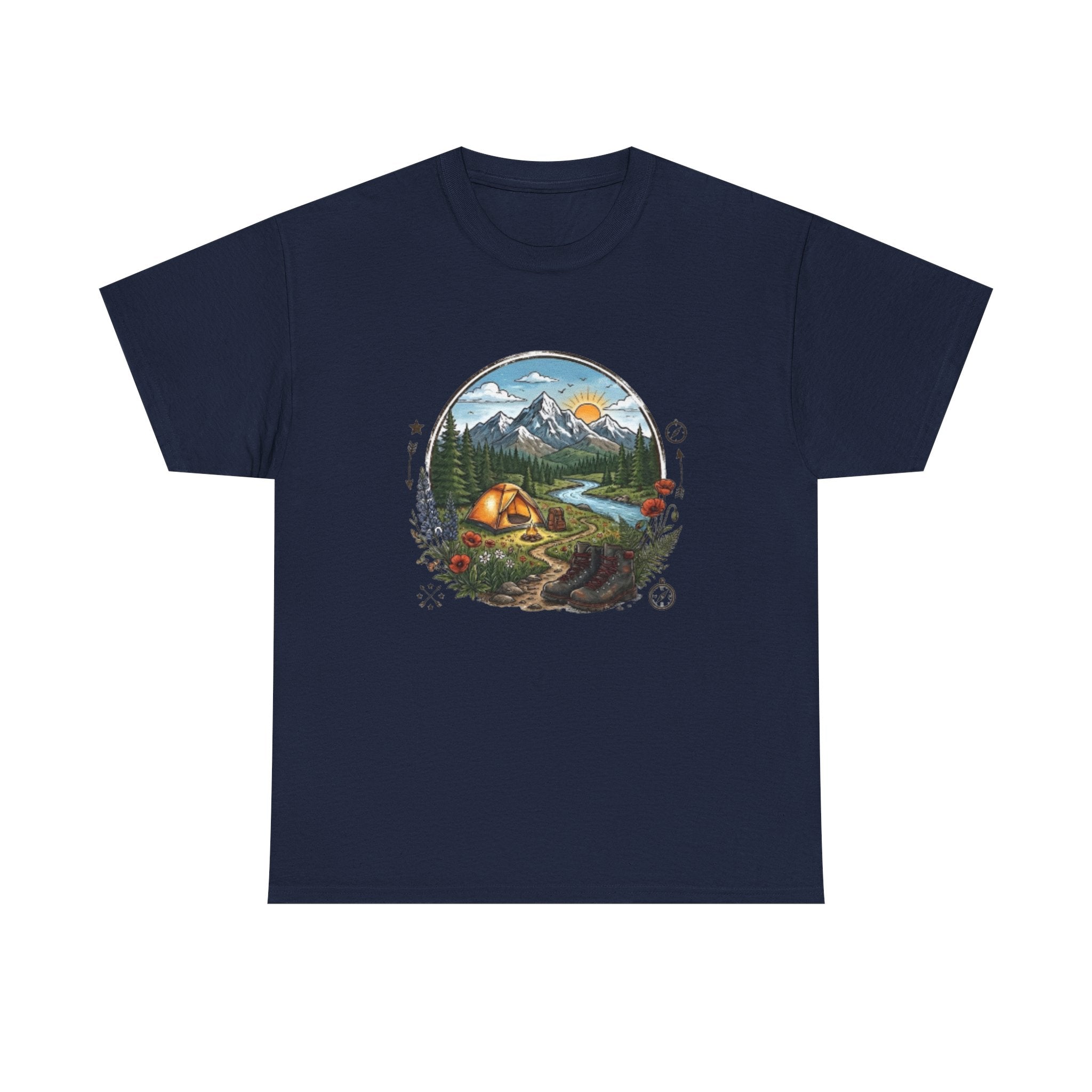 Mountain Camping Adventure T-Shirt | Outdoor Nature Hiking Tee | Wilderness Tent Graphic Shirt | Gift for Hiker Camper |
