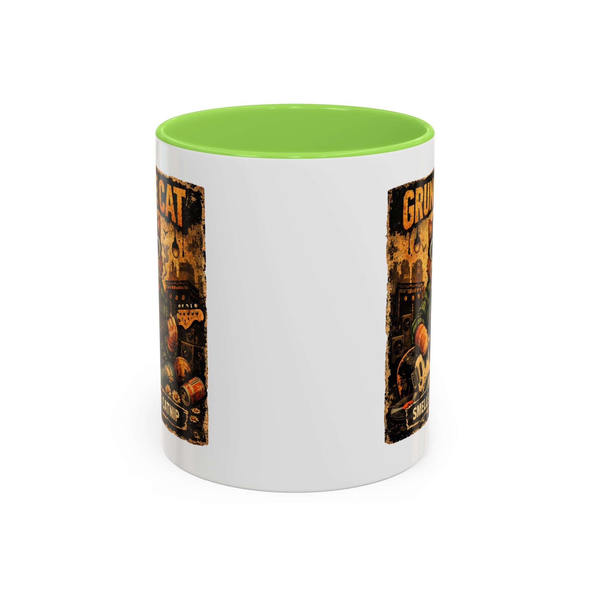 Grunge Cat Smells Like Catnip Mug | Ceramic Coffee Cup