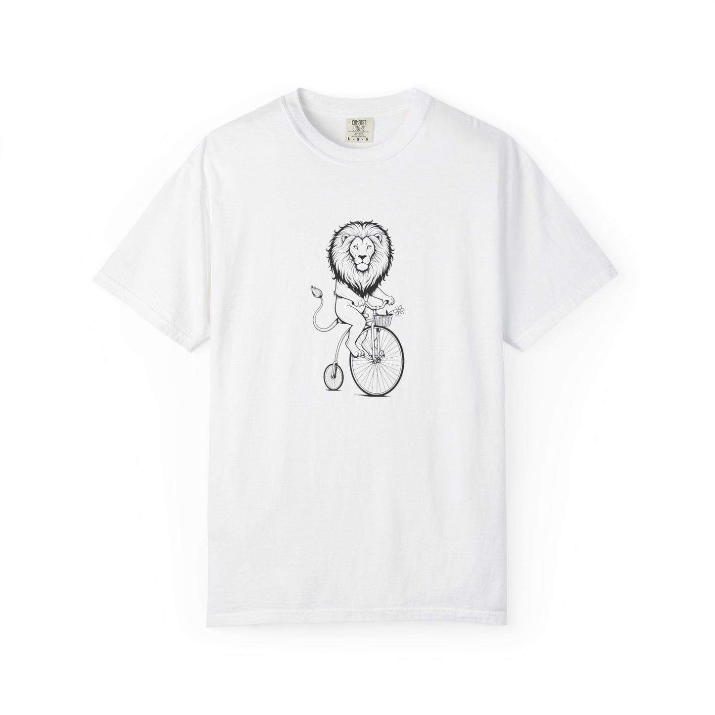 Lion Riding Vintage Penny-farthing Bike T-shirt