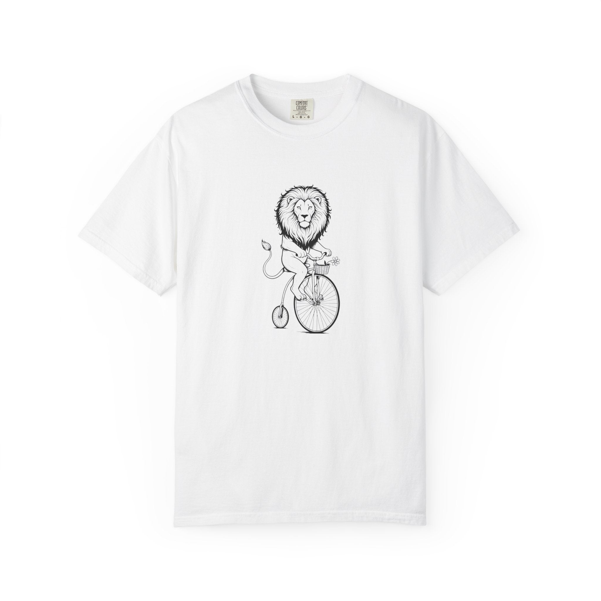 Lion Riding Vintage Penny-farthing Bike T-shirt