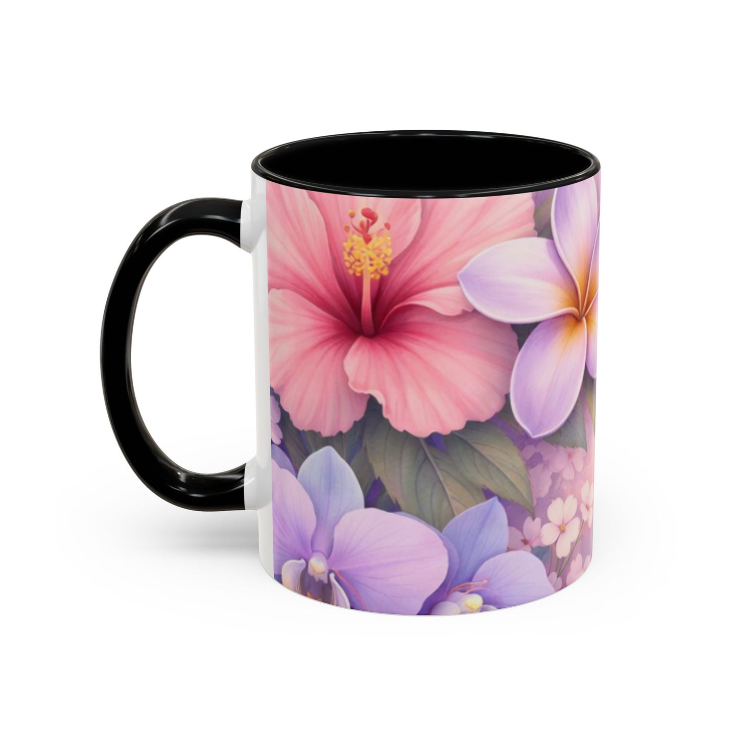 Tropical Orchid Floral Mug | Accent Coffee Mug 11oz 15oz