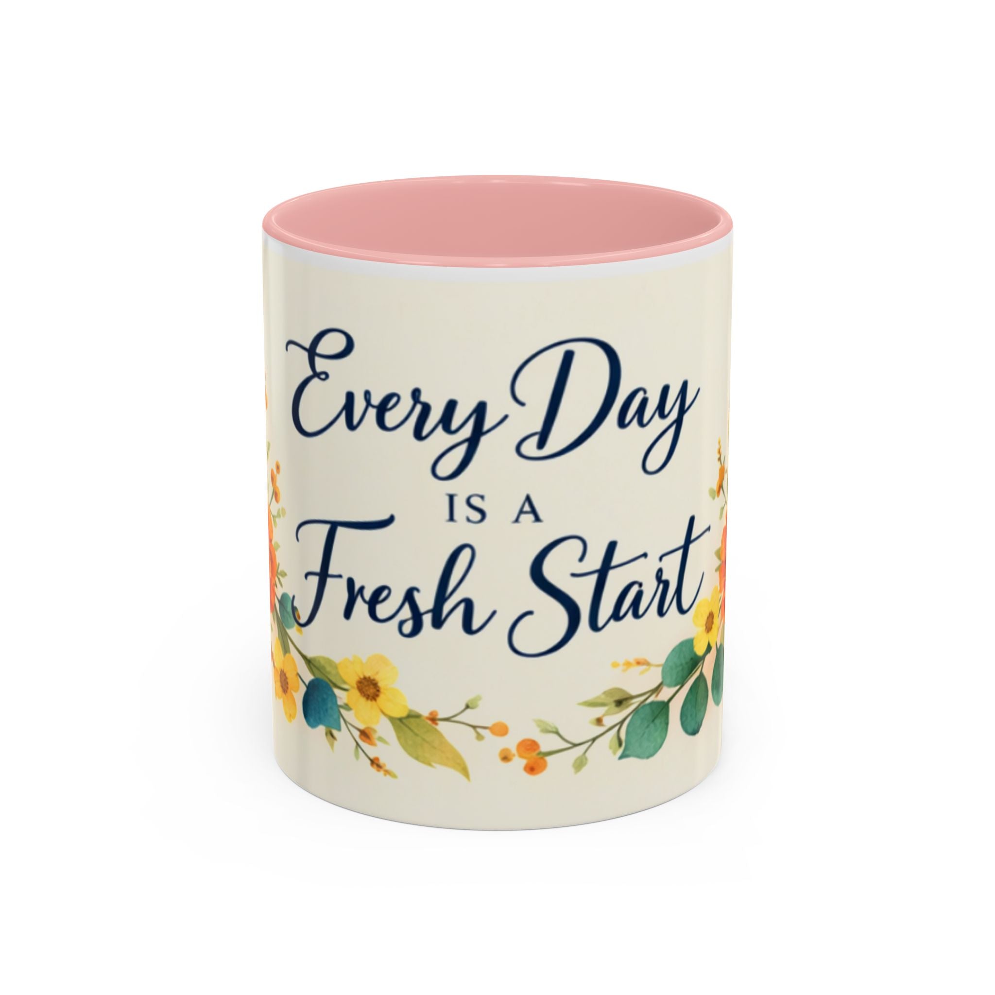 Every Day Is A Fresh Start mug | Floral sunflower coffee mug