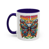 Groovy Mama Butterfly Mug | Retro Psychedelic Floral Design