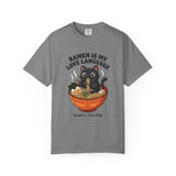 Ramen Is My Love Language T-shirt | Cat in Ramen Bowl Noodles Vibes Tee