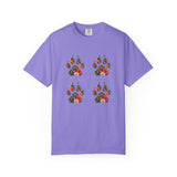 Floral Puppy Paws T-shirt | Dog Lover Tee