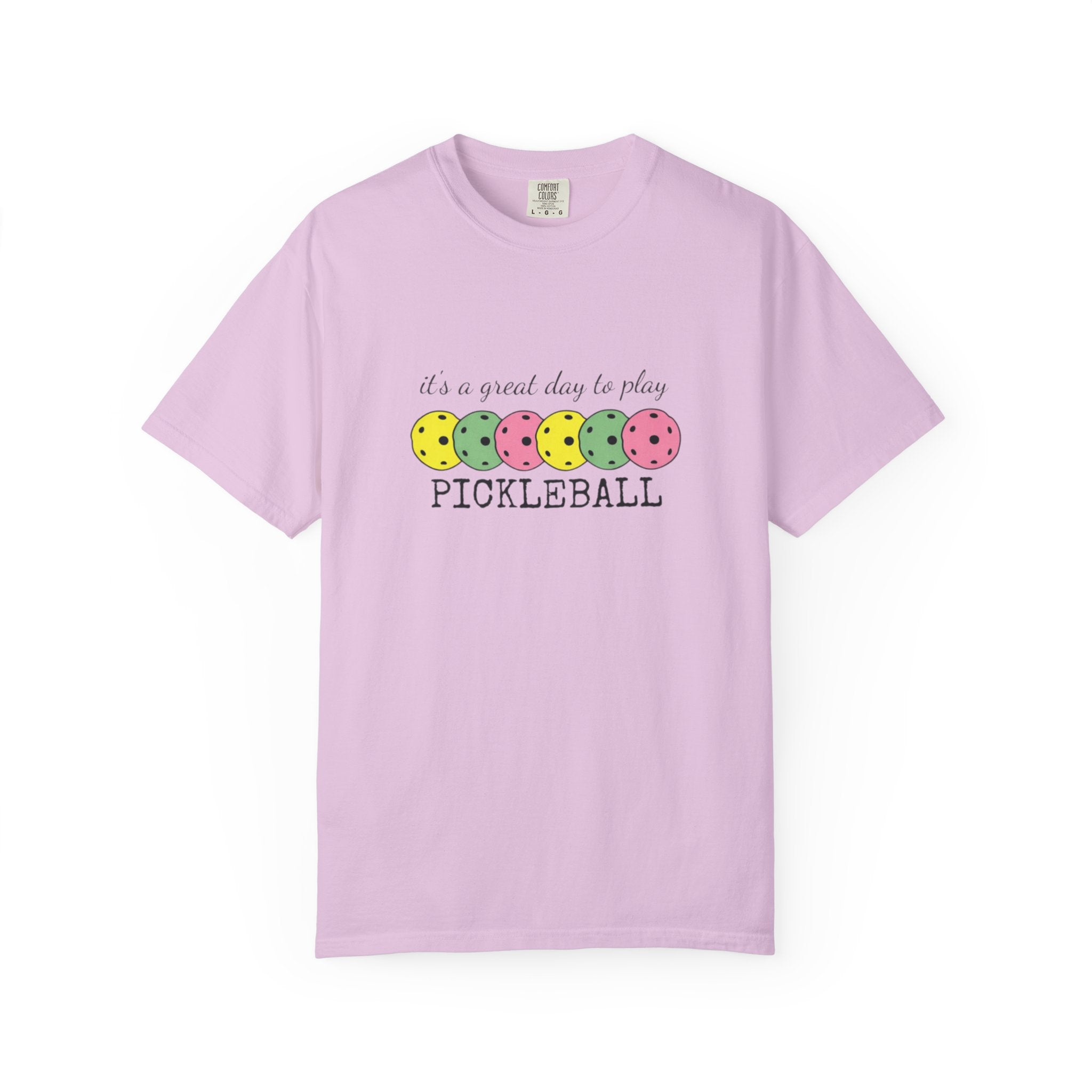 It's a Great Day to Play Pickleball T-Shirt | Colorful Pickleball Paddles Tee