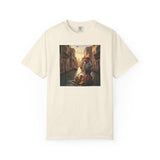 Capybara Venice Gondola Sunset T-shirt | Scenic Canal Travel Art