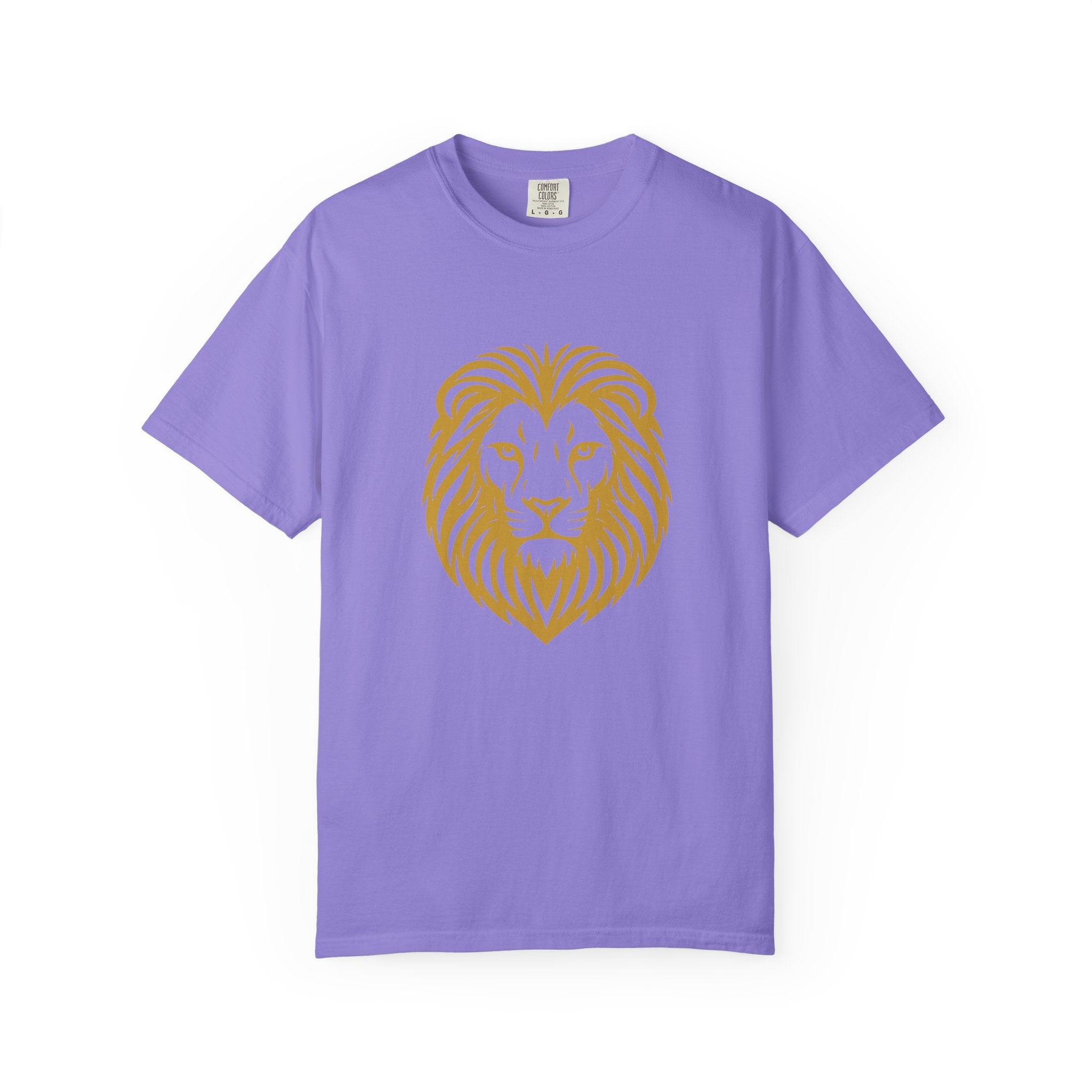 Golden Lion Head T-shirt | Minimal Animal Graphic Tee