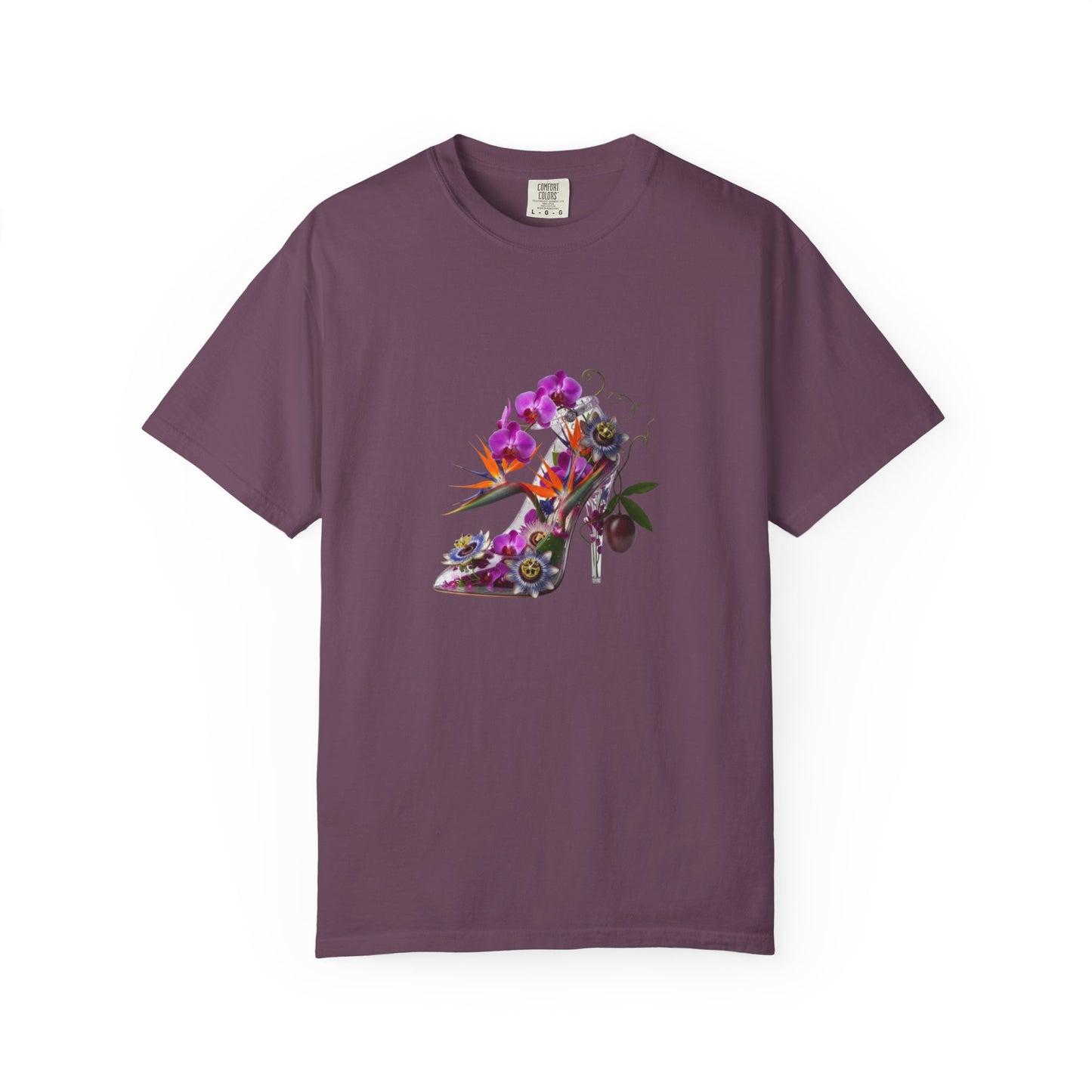 Floral High Heel Shoe T-shirt | Botanical Stiletto Graphic