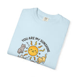 You Are My Sunshine Cat Illustration T-shirt | Cute Sun and Kittens