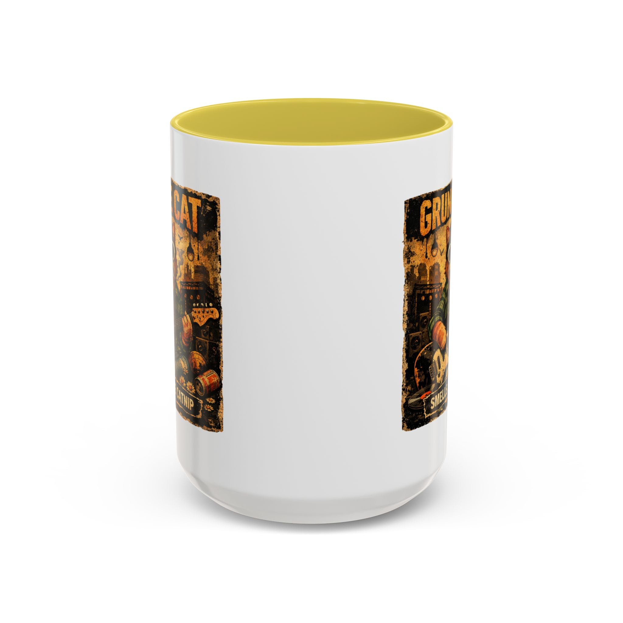 Grunge Cat Smells Like Catnip Mug | Ceramic Coffee Cup