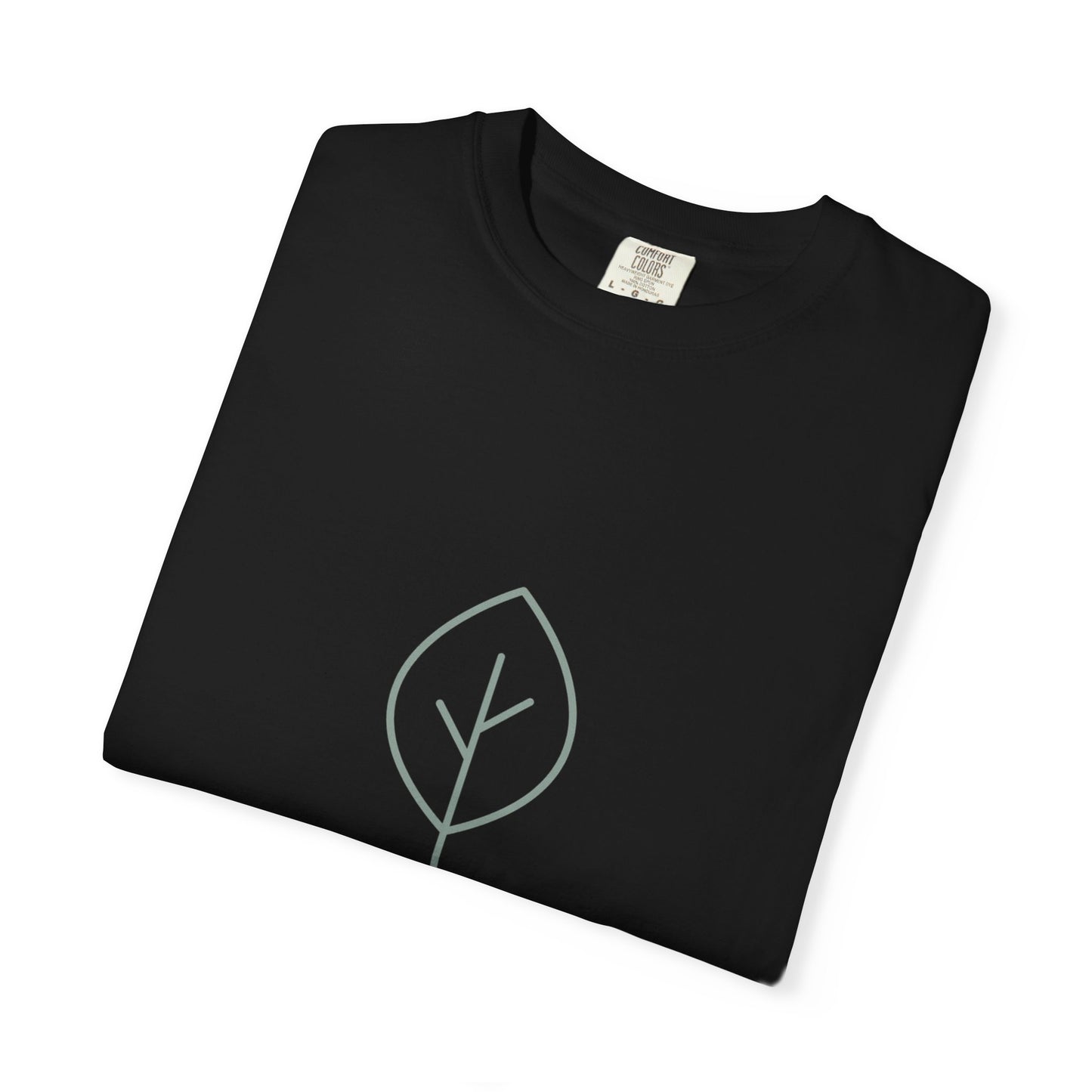 Minimal Green Leaf icon T-Shirt | Eco Nature Graphic Tee