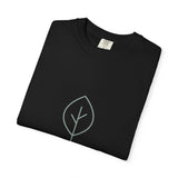 Minimal Green Leaf icon T-Shirt | Eco Nature Graphic Tee