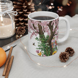 Cherry Blossom Tree Mug | Spring Flowers, Hummingbirds, Butterflies