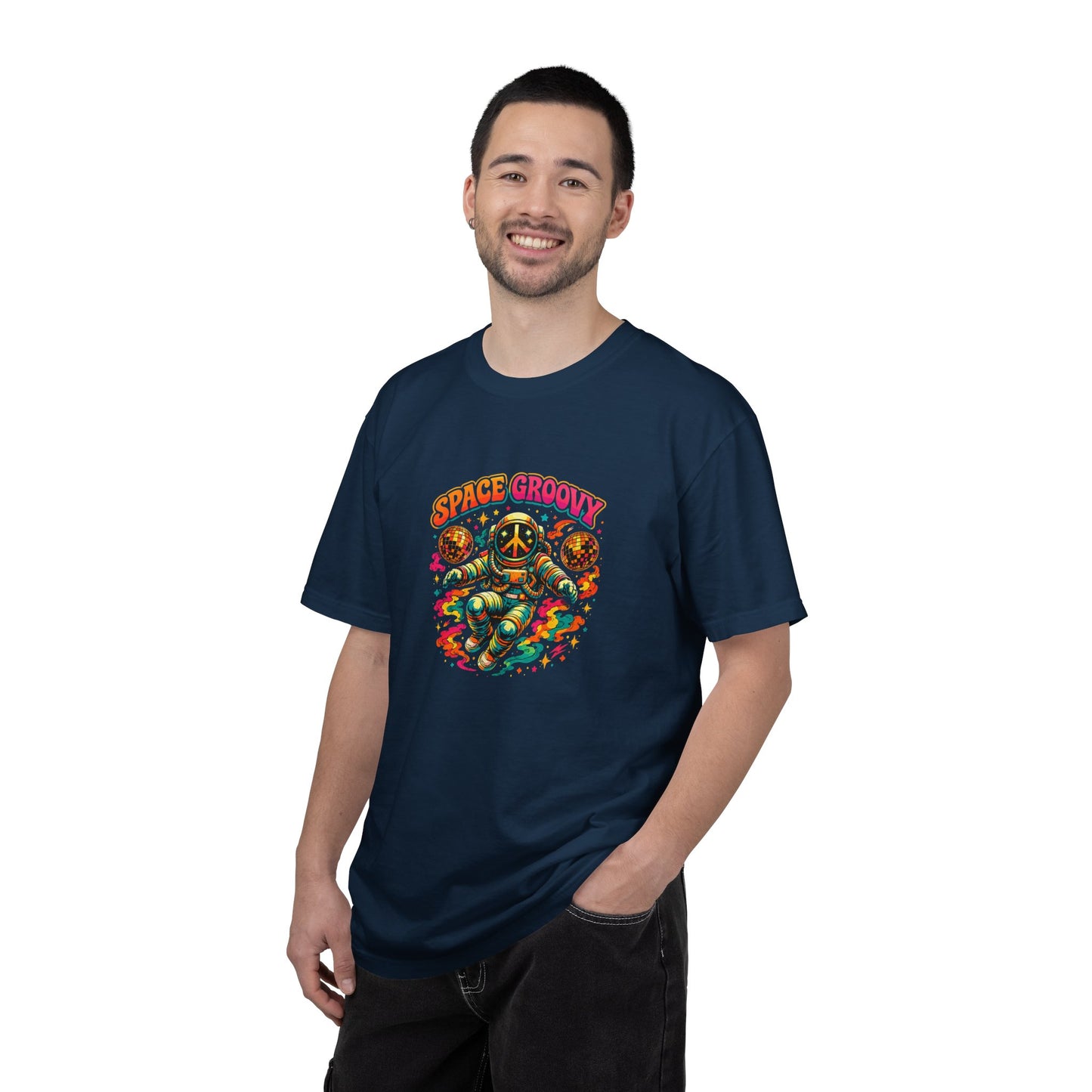 Space Groovy Astronaut T-shirt | Retro Psychedelic Space Art