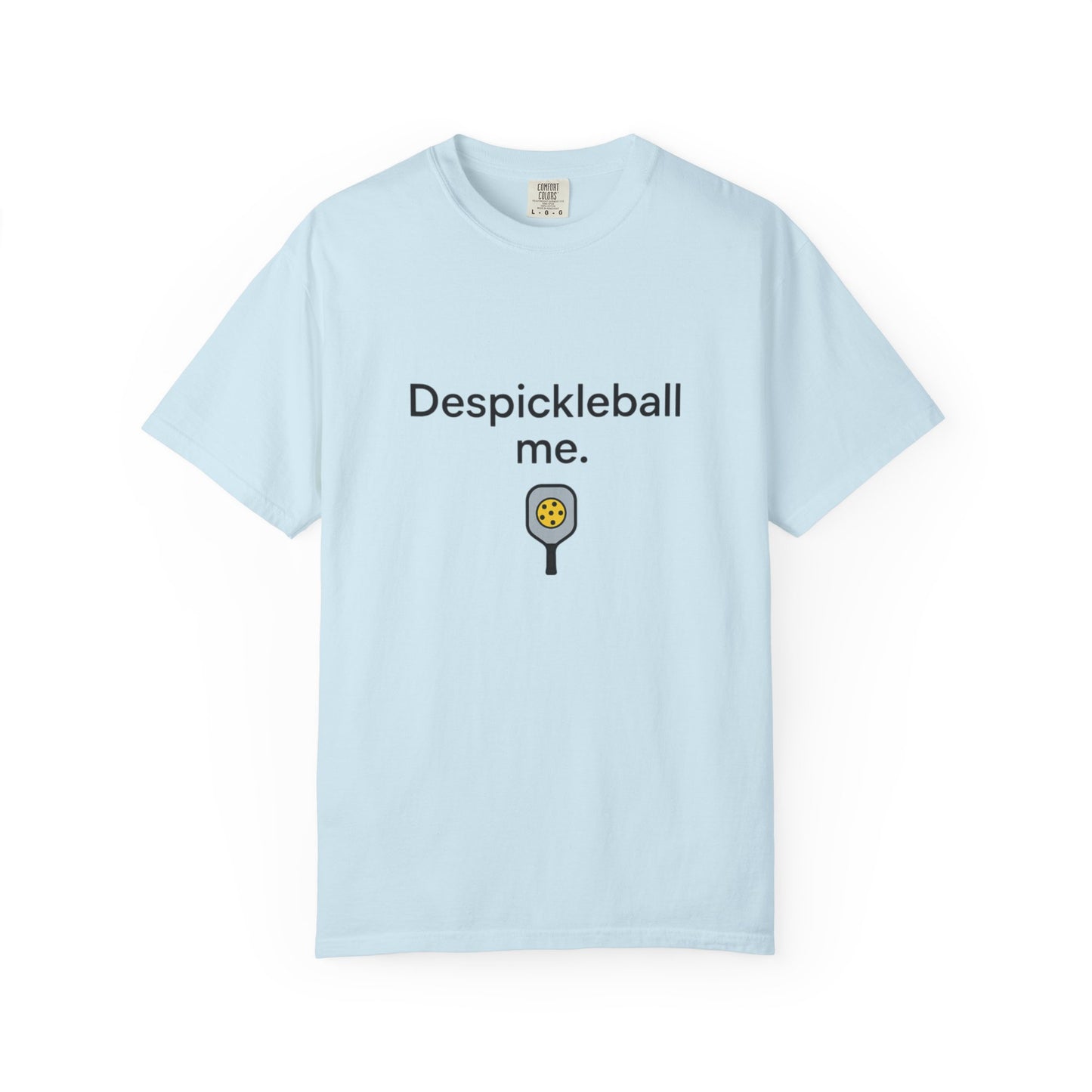 Despickleball Me pickleball graphic T-shirt | pickle paddle logo tee