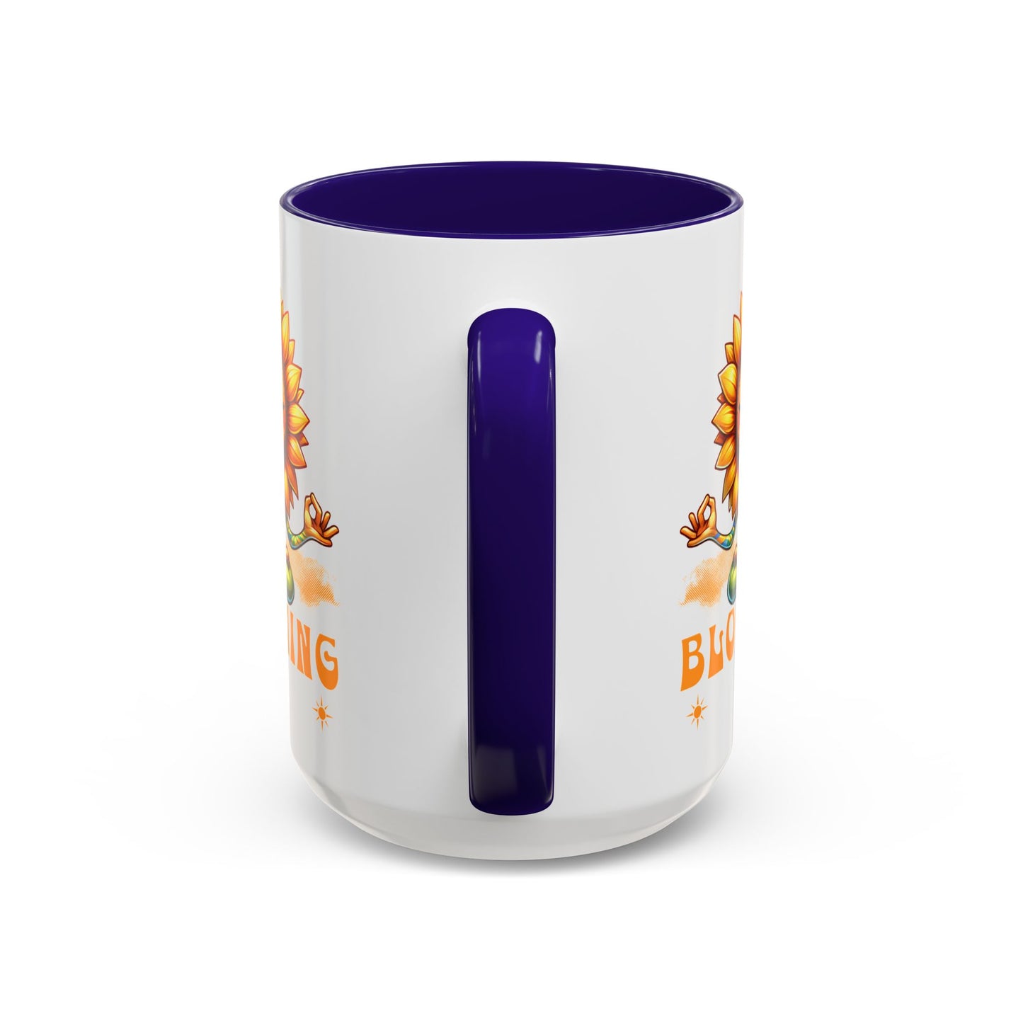 Blooming Sunflower Mug | Yoga Meditating Sunflower Ceramic Mug