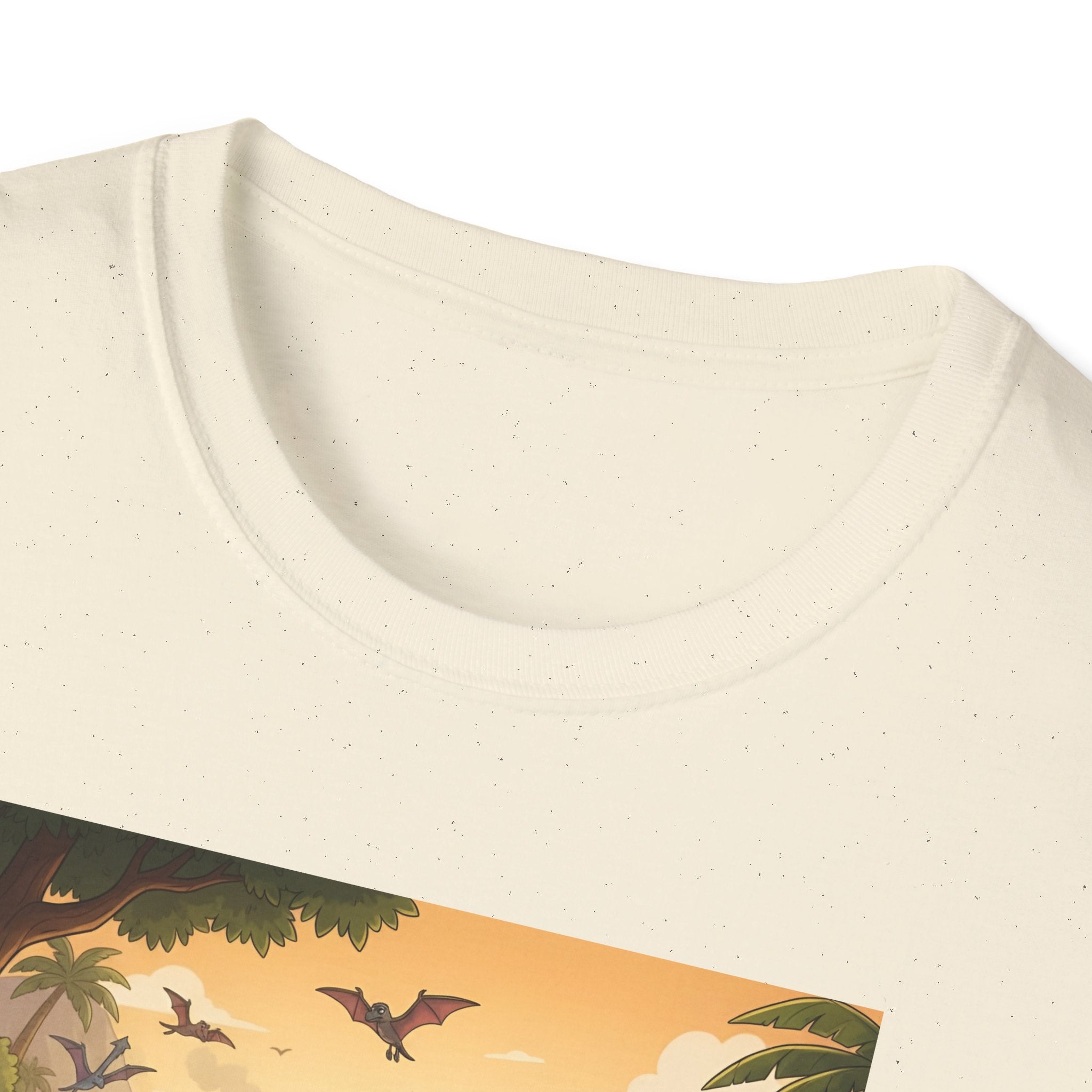 Jurassic Pickleball Club | Retro Tropical Dino Illustration T-Shirt