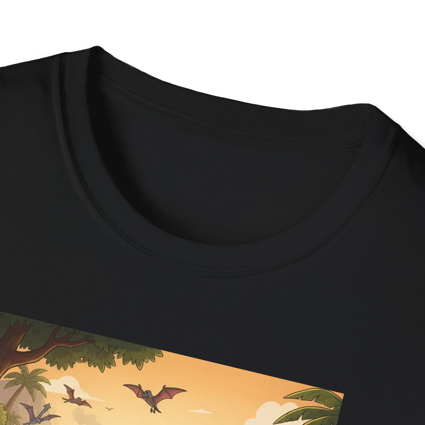 Jurassic Pickleball Club | Retro Tropical Dino Illustration T-Shirt